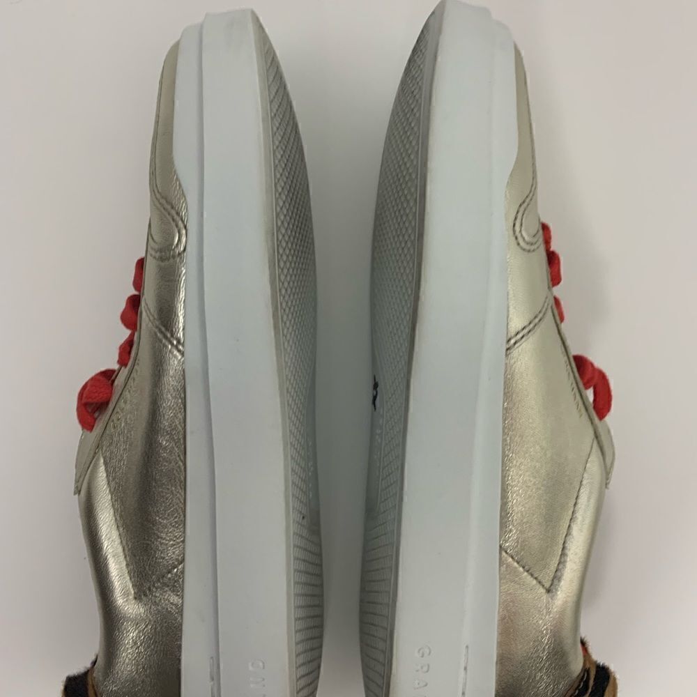 Cole Haan Gold Leather Funky Street Comfy Tennis Shoes size 7.5 - Picture 5 of 8